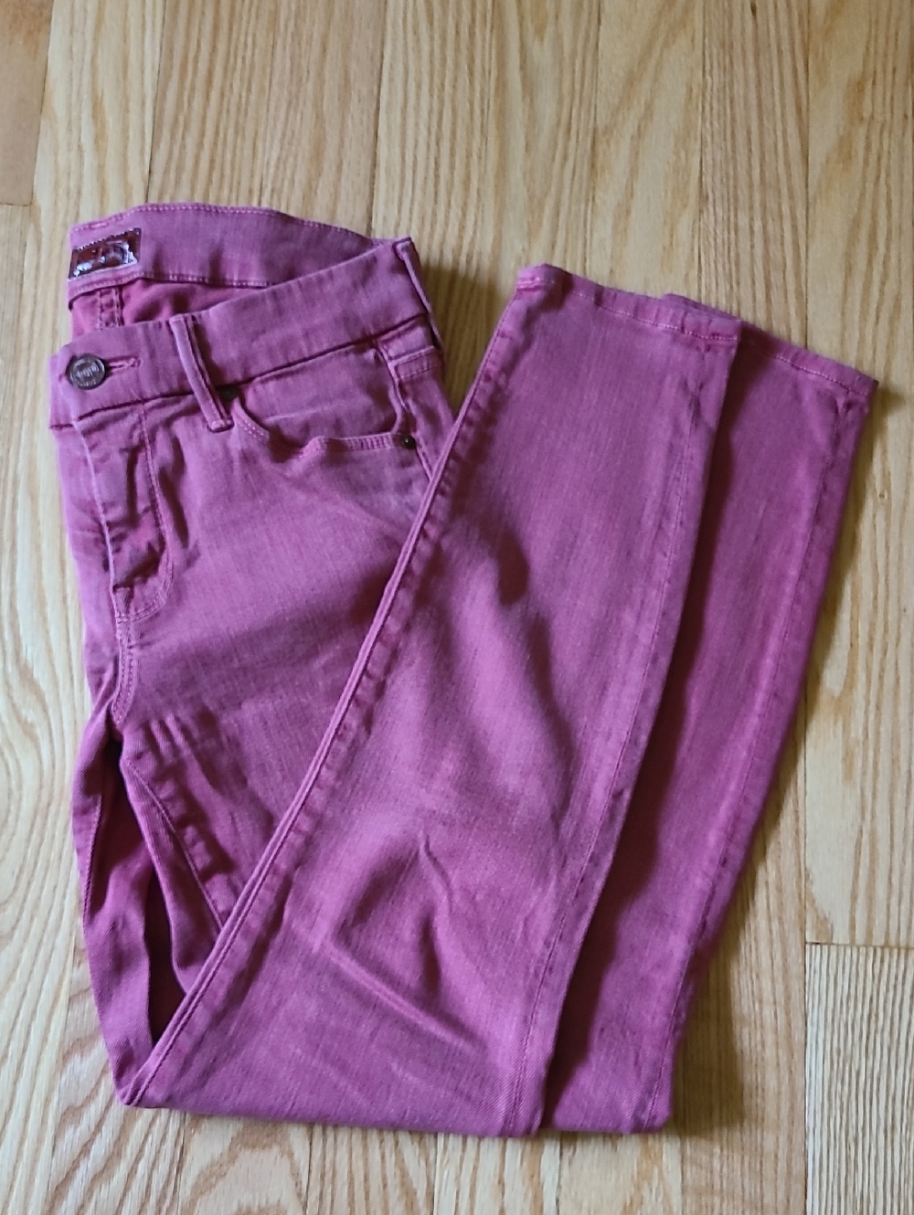 MOTHER Pink High-Rise Skinny Jeans